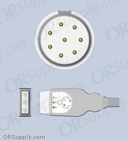 3-Lead ECG Cable with Philips Medical Connector and Safety DIN IEC Patient Connectors