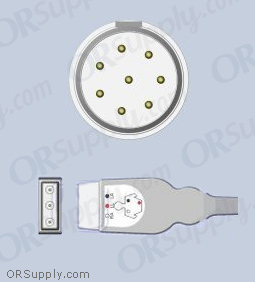 3-Lead ECG Cable with Philips Medical Connector and Safety DIN AHA Patient Connectors