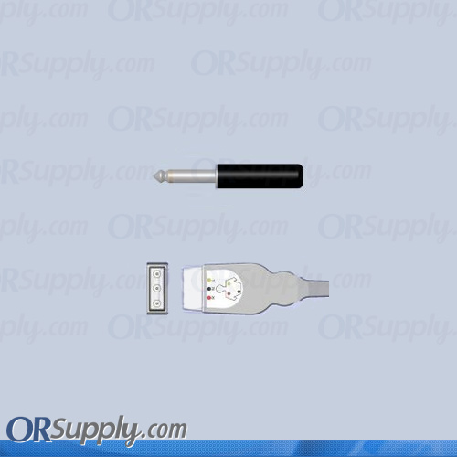 3-Lead ECG Cable with 32mm Male Monitor Connector and Safety DIN Inverse IEC Patient Connectors