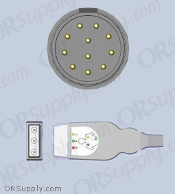 Nihon Kohden ECG Cable, 3-Lead IEC