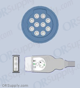 Air Shields ECG Cable, 3-Lead Inverse AHA